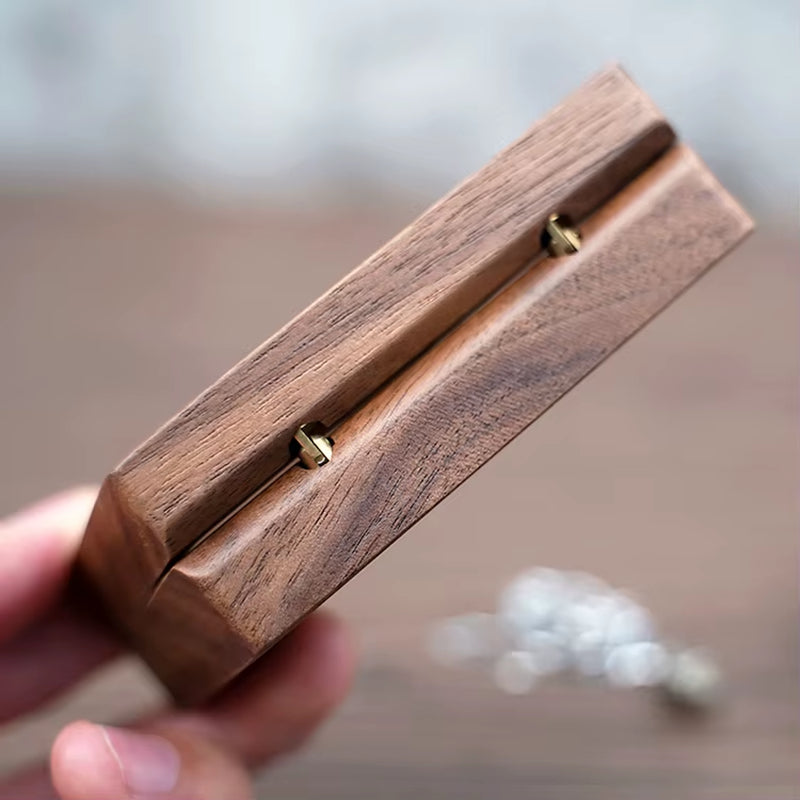 Wholesale Unique Luxury Walnut Pendant Earring Necklace Packaging Wooden Box for Ring Jewelry