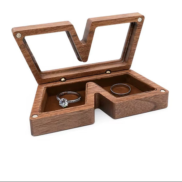 Wholesale Unique Luxury Walnut Pendant Earring Necklace Packaging Wooden Box for Ring Jewelry