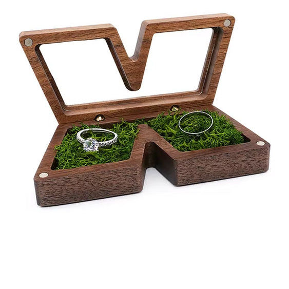 Wholesale Unique Luxury Walnut Pendant Earring Necklace Packaging Wooden Box for Ring Jewelry