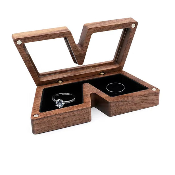Wholesale Unique Luxury Walnut Pendant Earring Necklace Packaging Wooden Box for Ring Jewelry