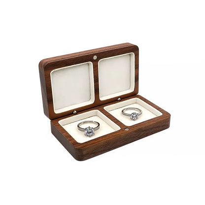 Wholesale Custom Logo Luxury Necklace Jewellery Packaging Walnut Wood Ring Jewelry Box