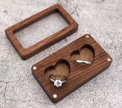 Luxury Double Heart Gift Ring Case