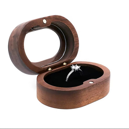 Wholesale Luxury Walnut Earring Jewelry Cufflink Gift Packaging Wood Ring Box with Window